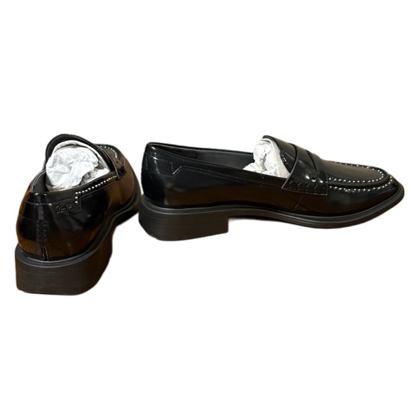 Franco Sarto Glossy Black Loafers - Picture 4 of 9